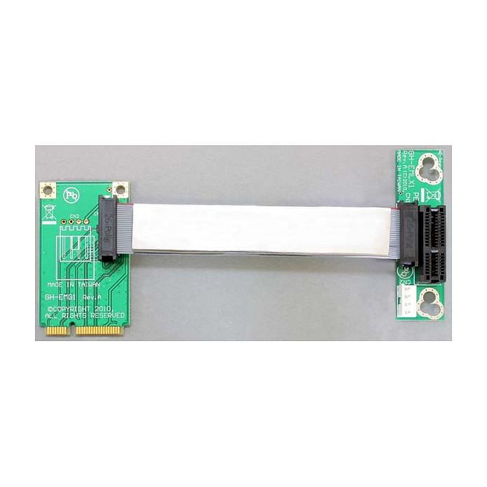 Kartë Riser PCI Express Delock 41370 / Mini PCIe në PCIe x1 / Kabllo fleksibël 13cm / Majtas - 2