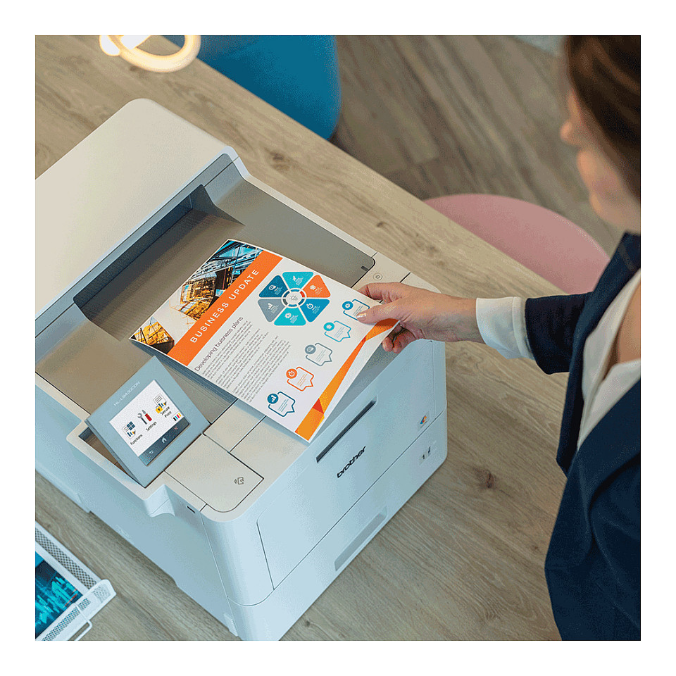 Printer Laser me Ngjyra Brother HL-L9470CDNTT / Për Dokumente / 2400 DPI / 40 ppm / Duplex / USB + LAN - Bardhë - 5