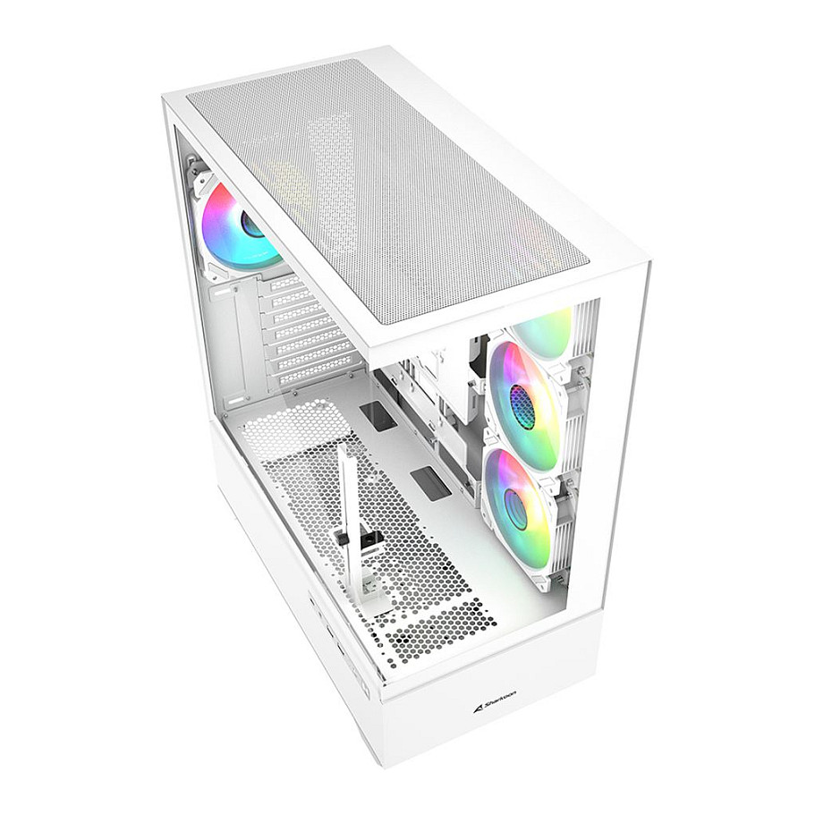 Kasë Sharkoon AK6 RGB ATX 1xGlass - Bardhë - 3