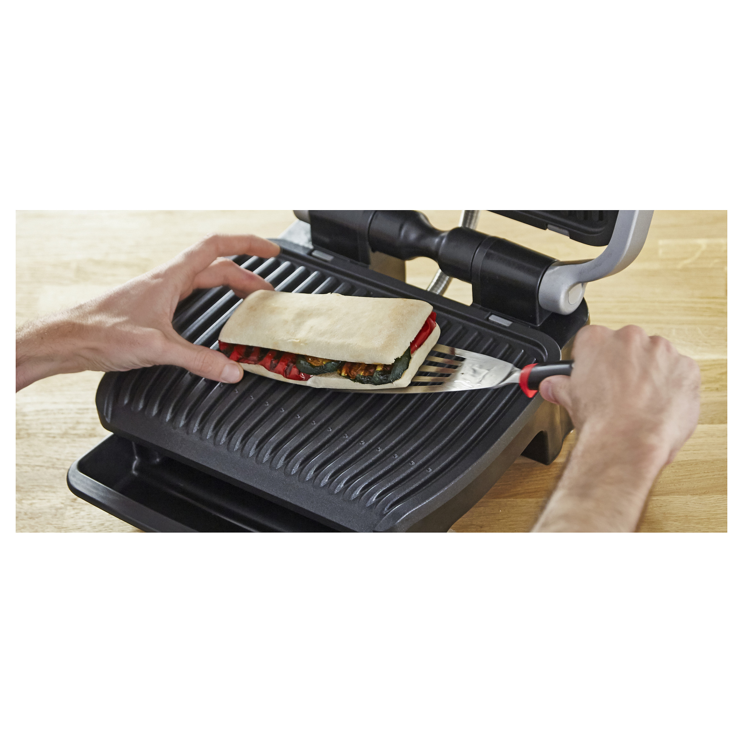Grill Kontakti Tefal OptiGrill Elite GC750D / 2000W / 12 Programe / 30x20cm / Sear Boost / Touch – Zezë/Argjend - 11