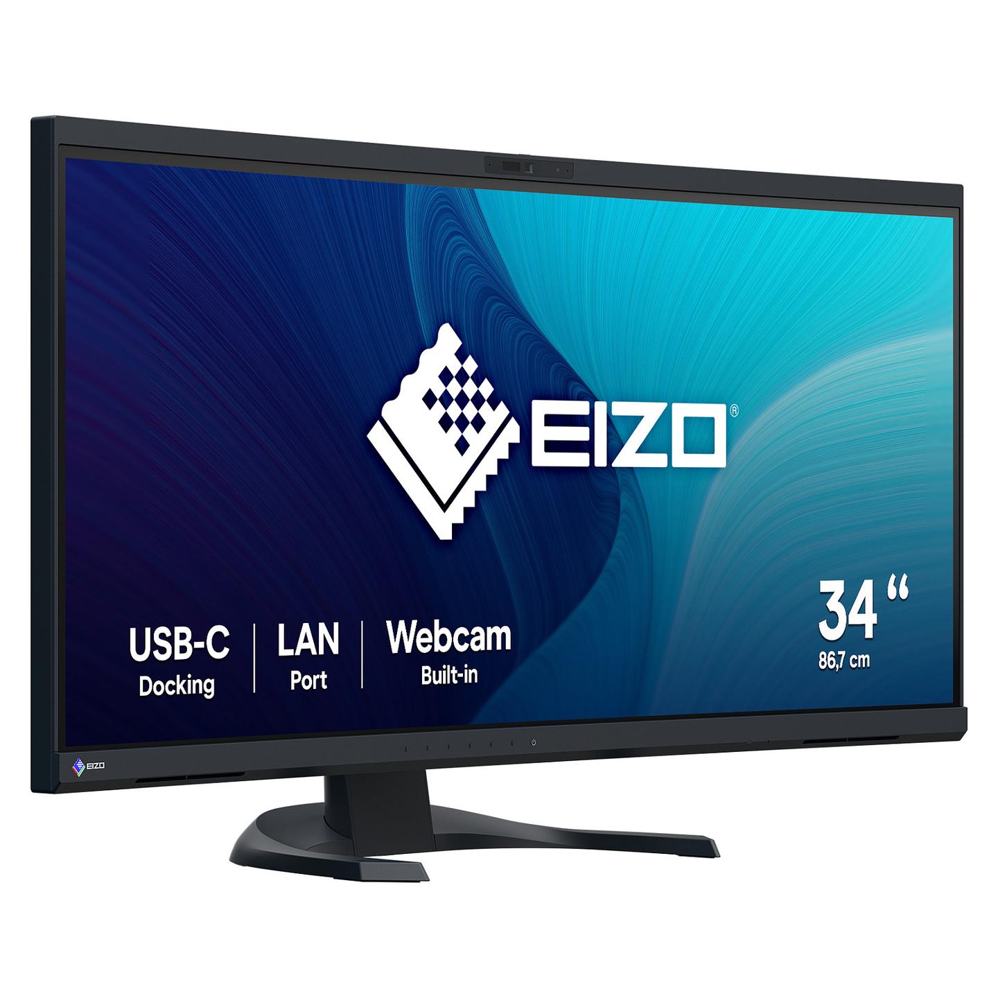 Monitor EIZO FlexScan EV3450XC-BK / 34.1" / UWQHD IPS Curved / 60Hz / 5ms / USB-C+HDMI+DP - Zezë - 3