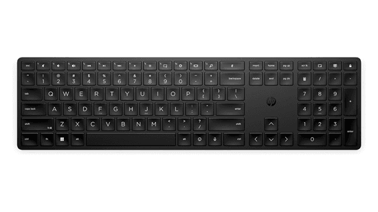 Tastierë pa kabllo HP 450 / 2.4GHz / Full-Size / Programmable / Low-Profile / QWERTY – Zezë