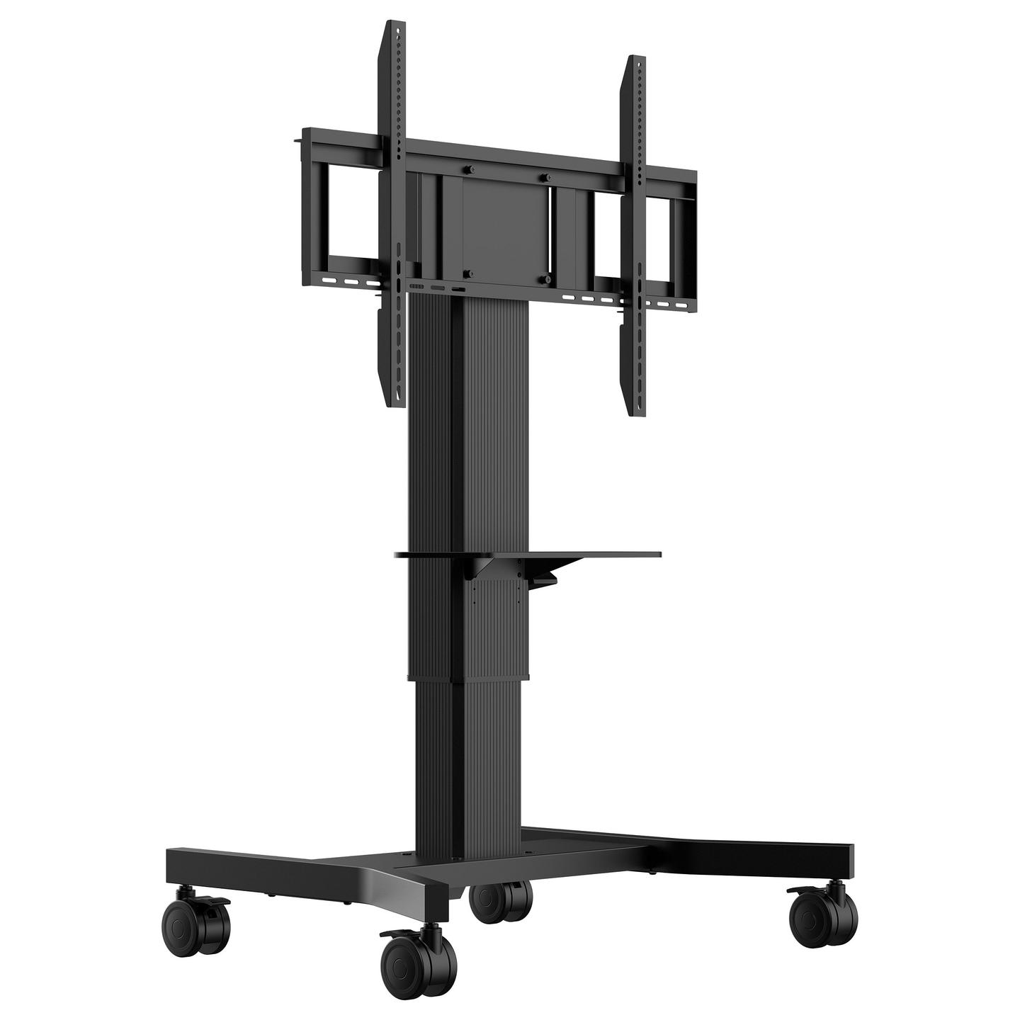 Mbajtëse për Monitor iiyama / 1 Monitor / 43"-86" / 100kg / VESA 300x200-800x600 / Elektrike / Me Rrota / Raft për Laptop - Zezë - 8