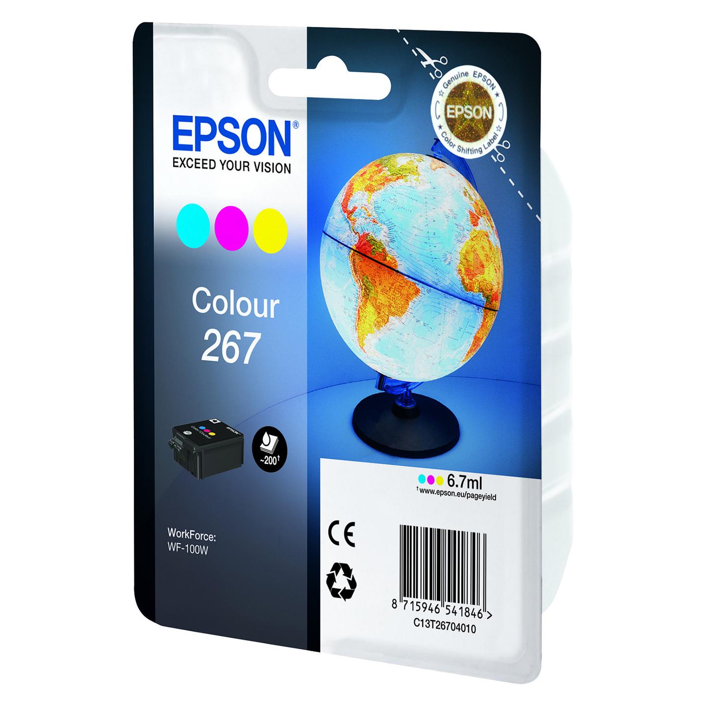 Ink Epson 267 Globe, 6.7 ml, 3 ngjyra - Shumëngjyrëshe - 2