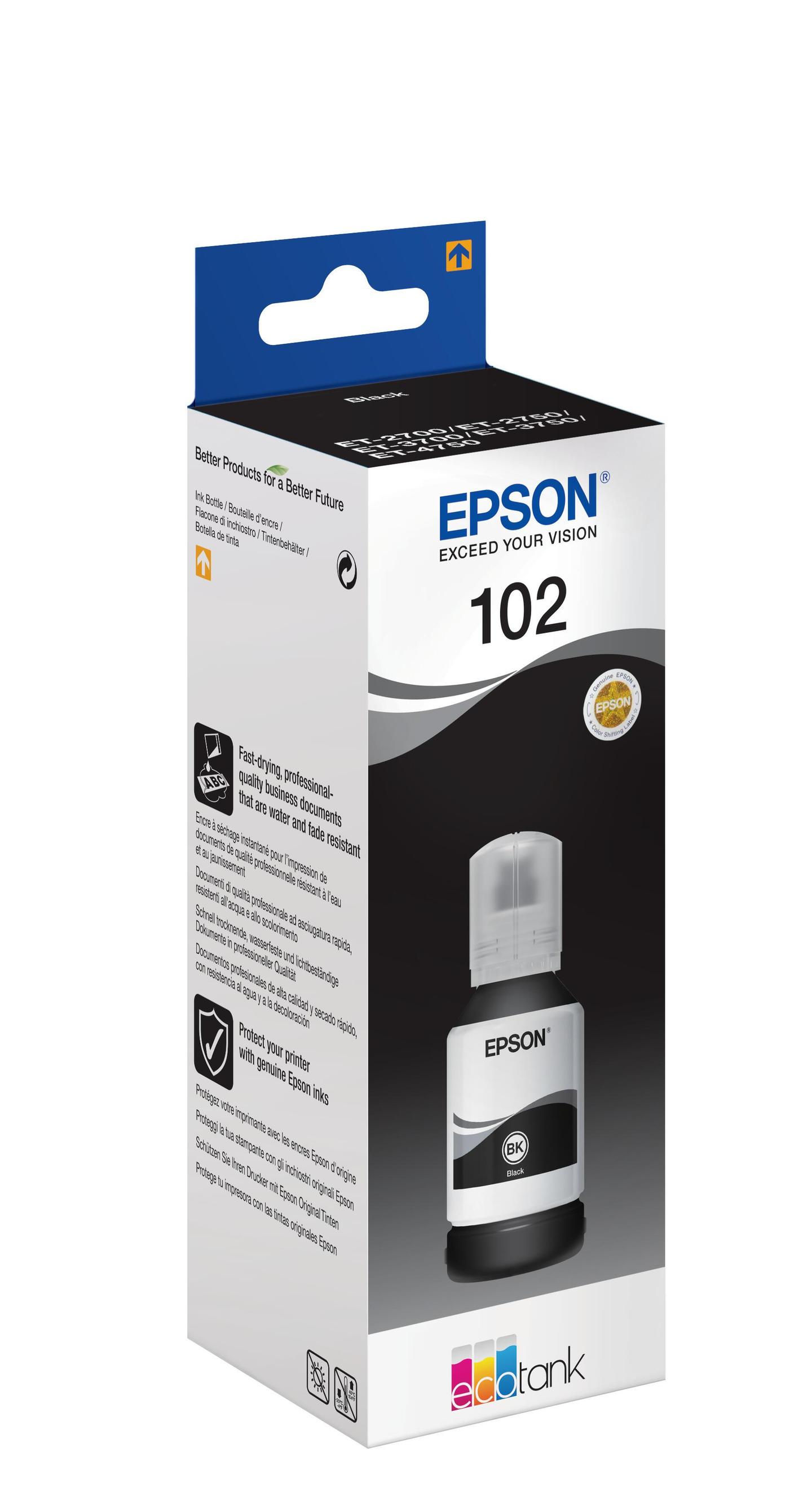 INK Epson 102 / C13T03R140 / 7.500 faqe / Standard - Zezë - 2