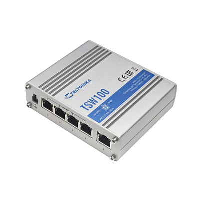 Switch 5P Teltonika TSW100 Industrial GSwitch 4x PoE+ (120W) - 3