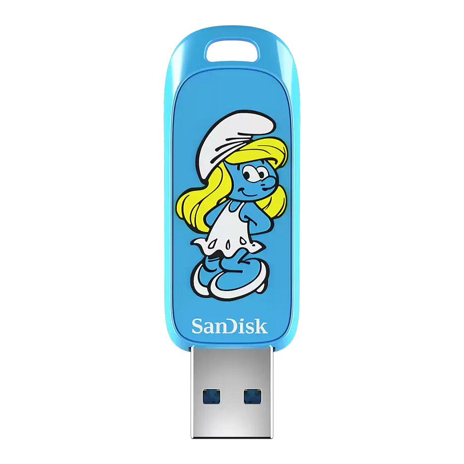USB Flash Drive SanDisk Smurfs Smurfette Edition / SDCZIS-256G-G46 / 256GB / USB 3.2 Gen 1 / 130MB/s - Blu
