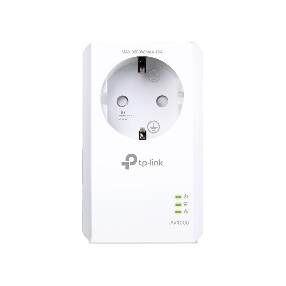 TP-Link Powerline Adapter TL-PA7017P / AV1000 / Gigabit / 1000 Mbps / Prizë e integruar – Bardhë