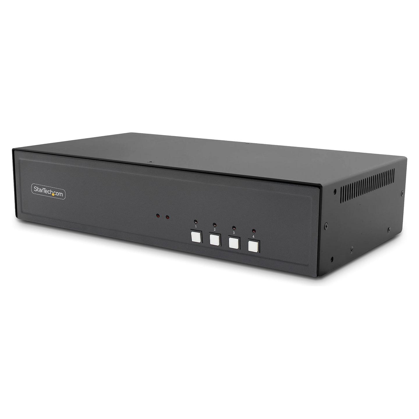 KVM Switch StarTech.com CK4-HP204C, 4-Port, Dual Monitor, HDMI/DisplayPort, 4K 60Hz, NIAP 4.0, CAC - Zezë