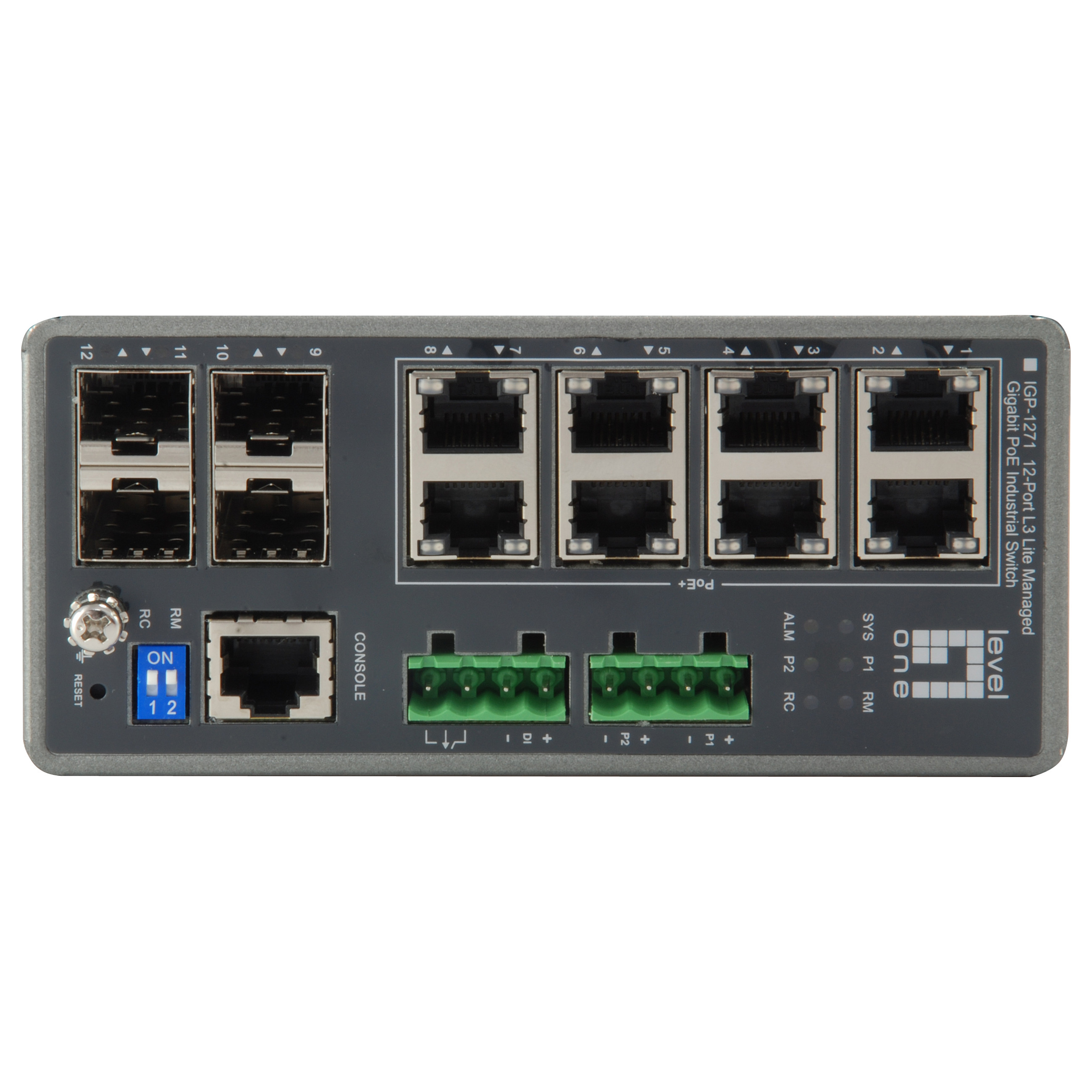 Switch 8x GE IGP-1271 4xGSFP 240W 8xPoE+ - 2