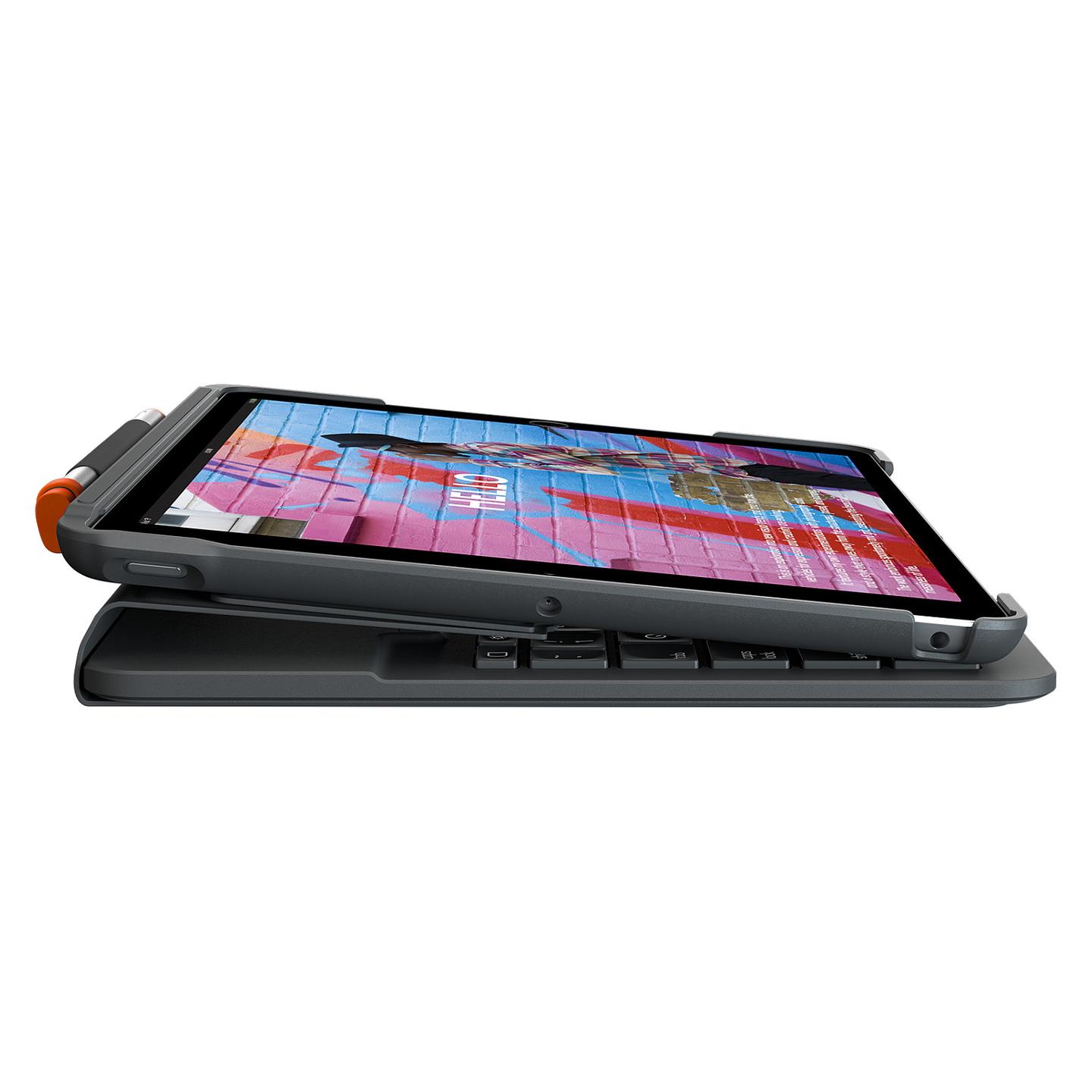 Mbështjellës me Tastierë Logitech Slim Folio / Bluetooth LE / iPad 7th, 8th & 9th Gen - Grafit