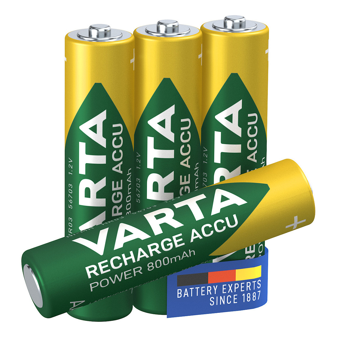Bateri Varta AAA 1.2V (HR03) Recharge Accu / 4-Pack - 1