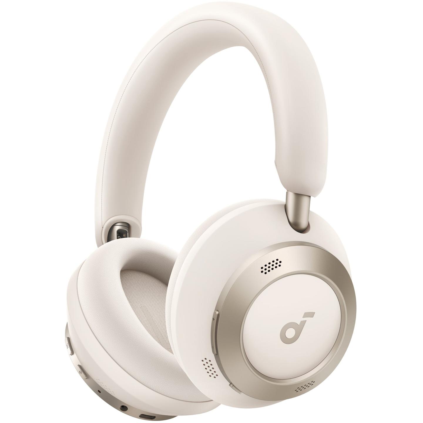 Kufje pa kabllo Soundcore Space One Pro / Over-Ear / Bluetooth 5.3 / 40mm / 20-40000Hz / LDAC / ANC / Multipoint / Mikrofon AI - Bardhë