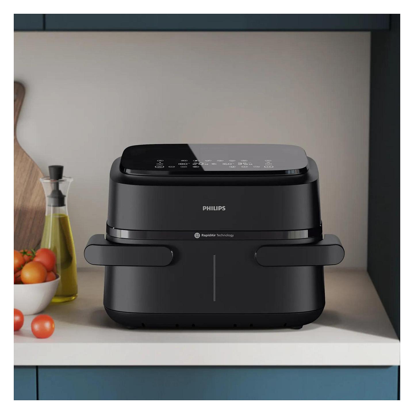 Fryer Philips 1000 Series / NA150/00 / 7.1L / 2450W / 2x3.55L / 6 Programe / 40–200°C / RapidAir Plus / Sync – Zezë - 7