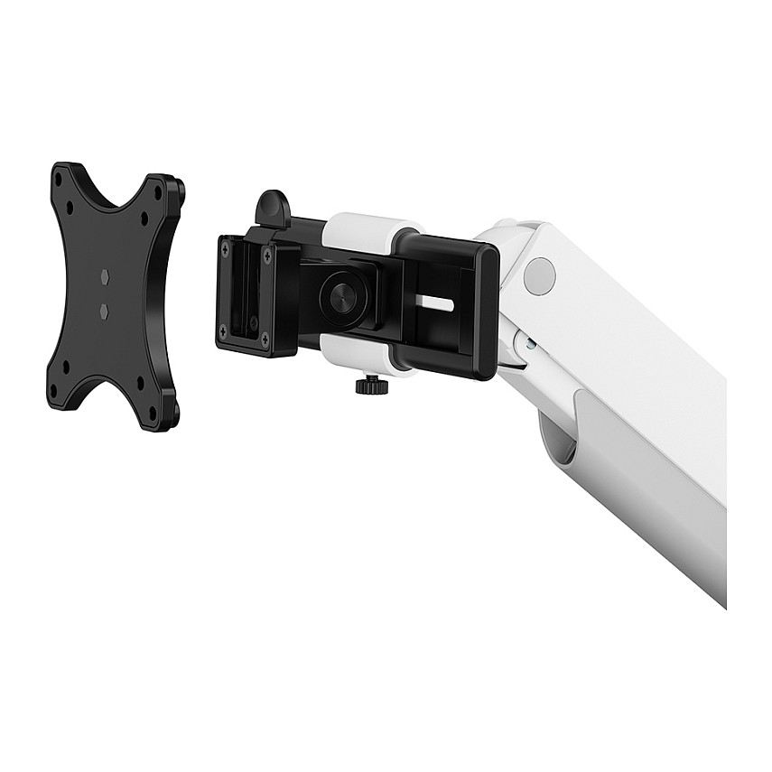 Mbajtëse për Monitor Neomounts / 2 Monitorë / 24"-34" / 11kg për Monitor / VESA 75x75-100x100 / Full Motion / Gas Spring / Tavolinë - Bardhë - 6