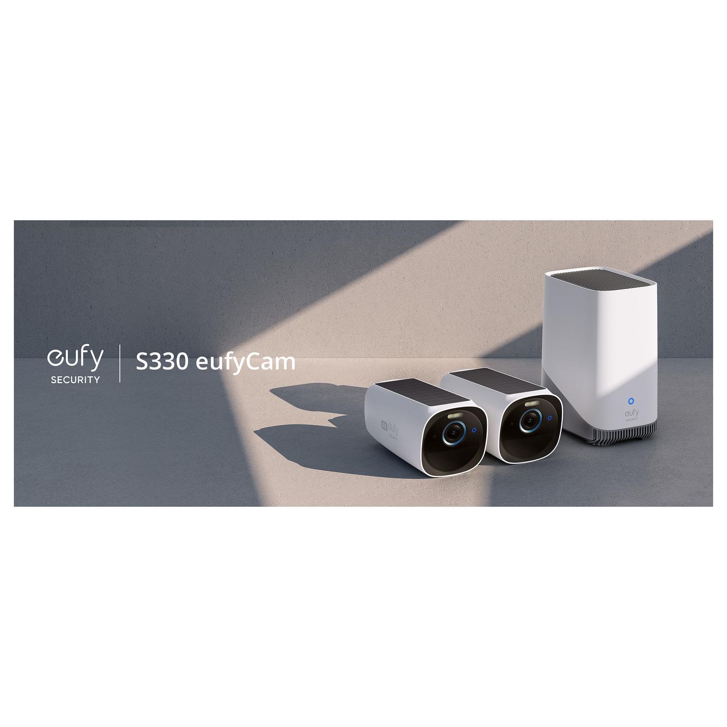 Kamerë Sigurie IP CCTV Anker Eufy eufyCam S330 (eufyCam 3) 2-Cam Kit + HomeBase 3, 4K, 135°, Wi-Fi, Solar, IP67 - Zezë/Bardhë - 21