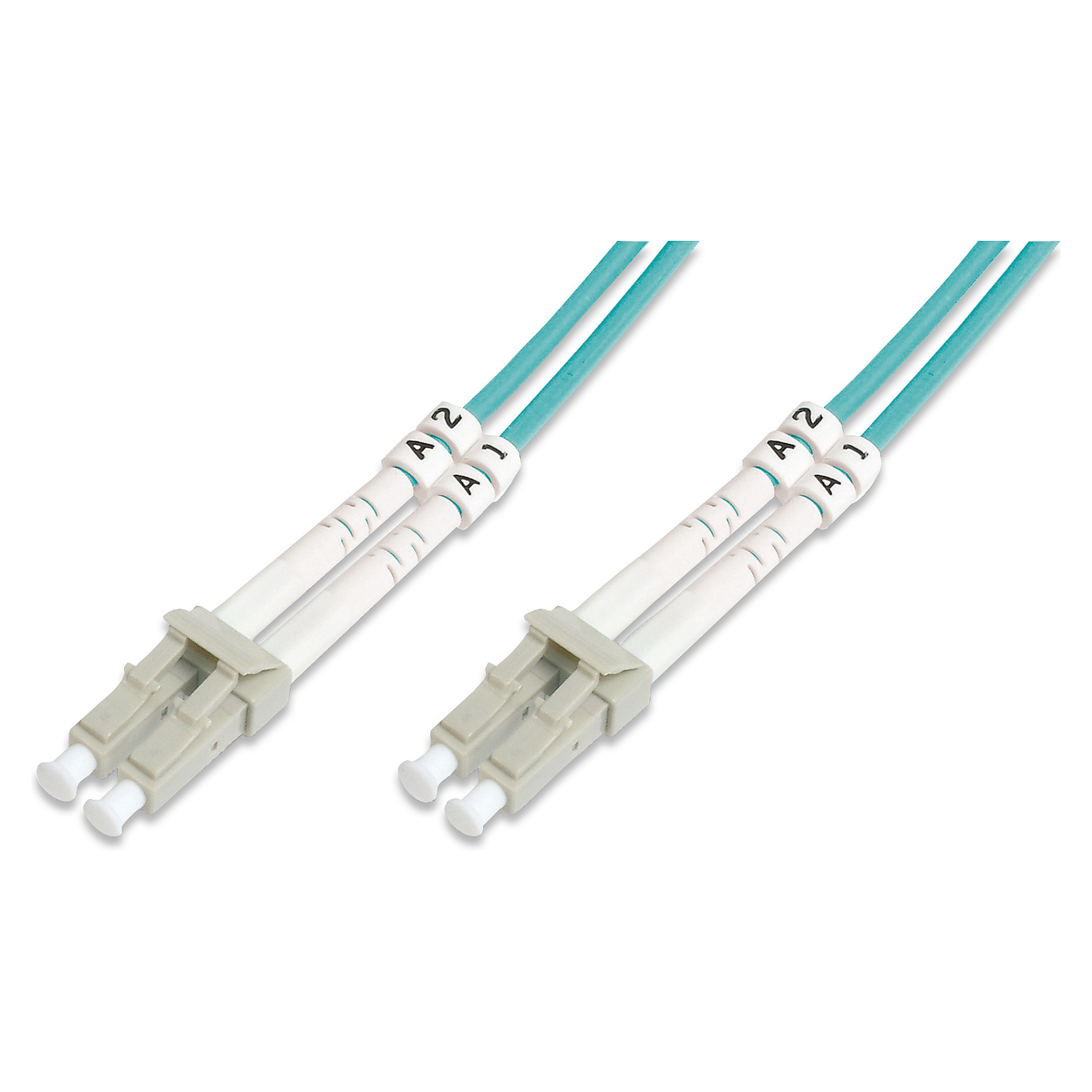 Kabllo për Rrjet DIGITUS LWL Patch Cable / LC → LC / 20.00m / Multimode Duplex / OM3 - 1