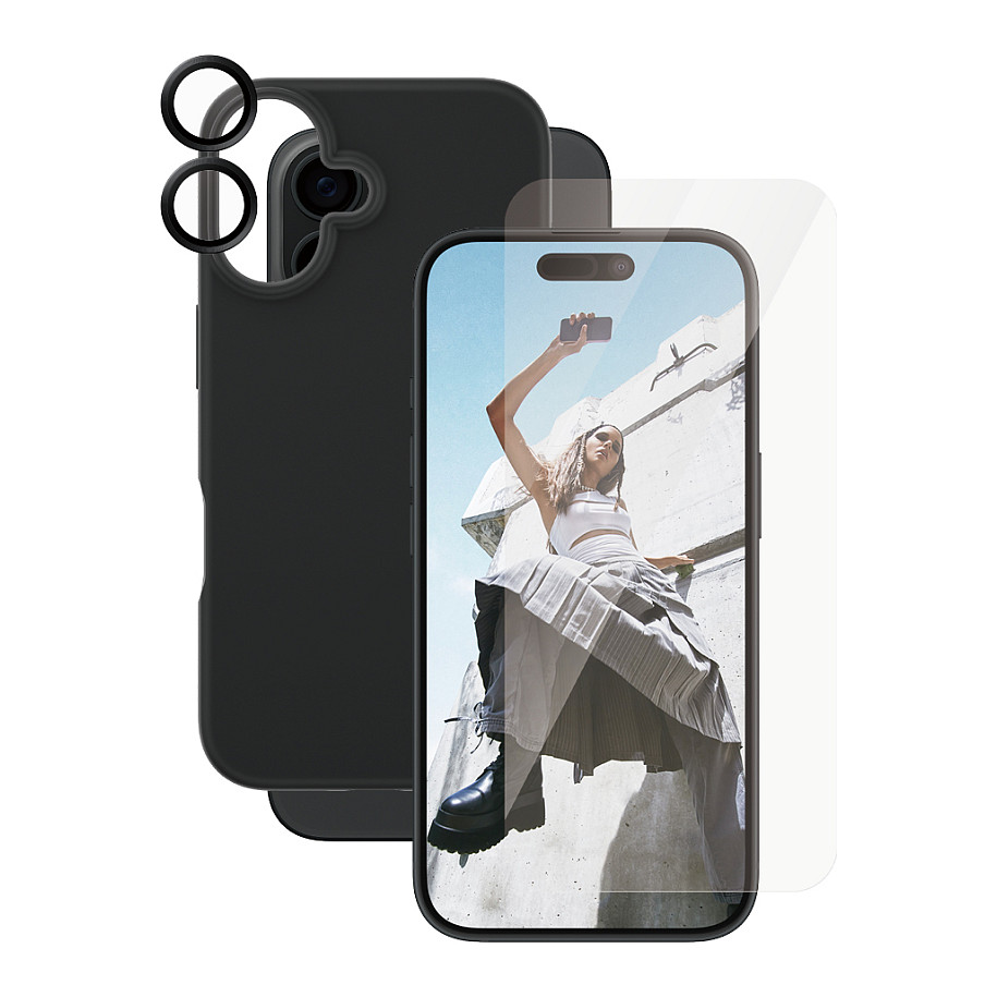 Aksesorë për telefon PanzerGlass CARE 3-in-1 / iPhone 16 / Screen Protector / Camera Lens Protector / Case - Transparente - 1