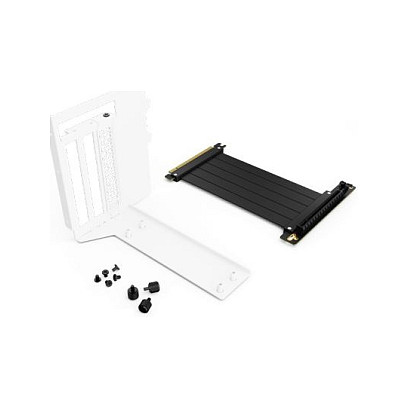 Sharkoon Rebel C Series Vertical Graphics Card Kit 4.0 – Mount with PCIe 4.0 Riser Cable (White, for Rebel C50 ATX Case) - 1