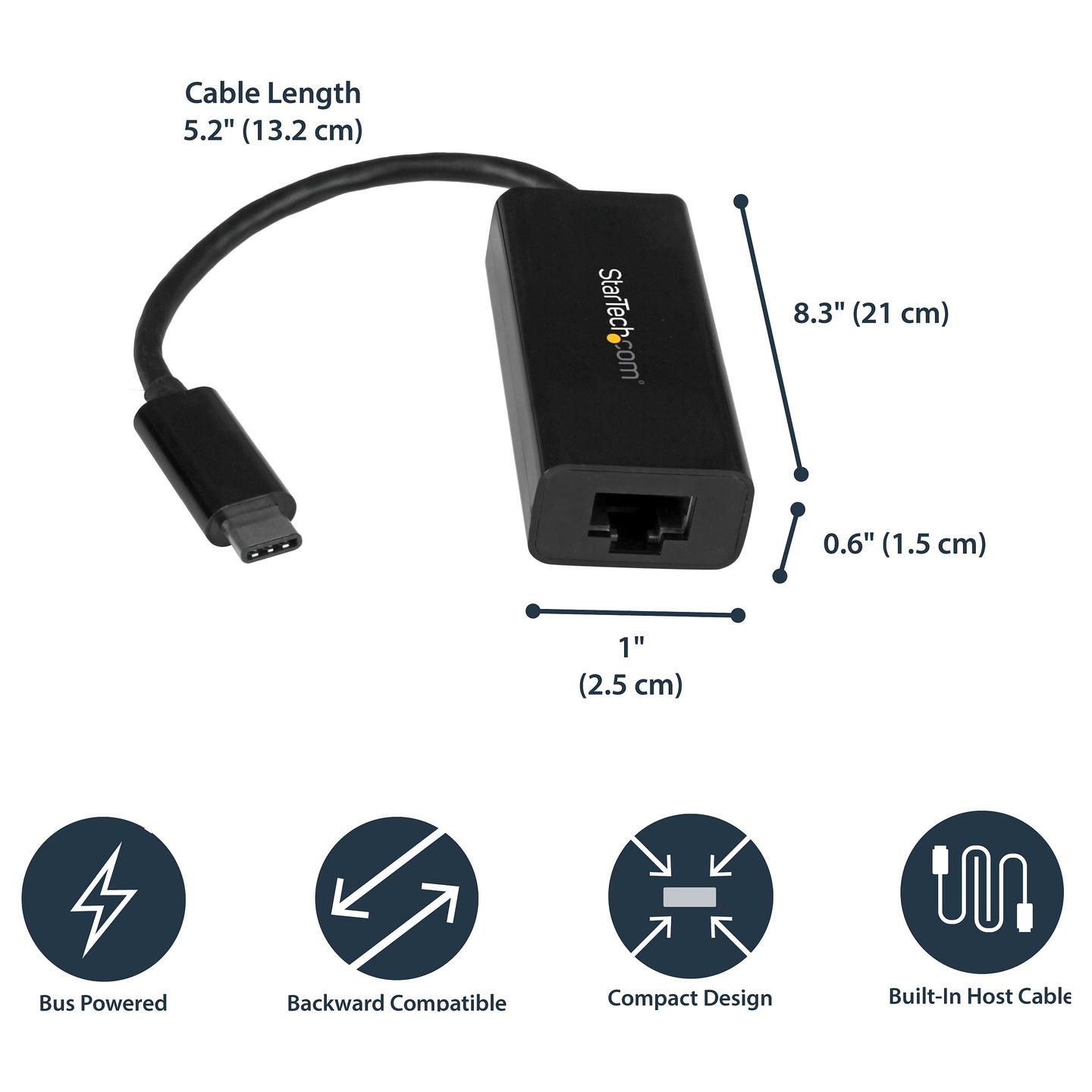 Adapter Rrjeti USB StarTech.com US1GC30B, USB-C 3.2 Gen 1, 1x Gigabit LAN RJ45, 10/100/1000Mbps, Realtek RTL8153 - Zezë - 7