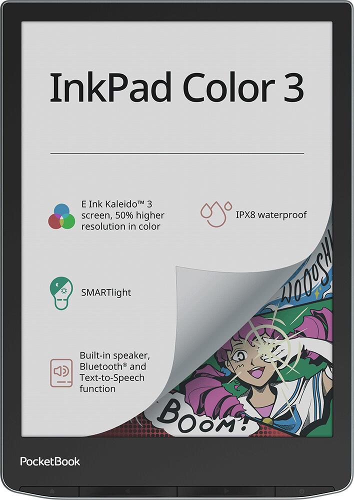 E-book PocketBook InkPad Color 3 / PB743K3-1-WW-B / 7.8" / 32GB - Gri