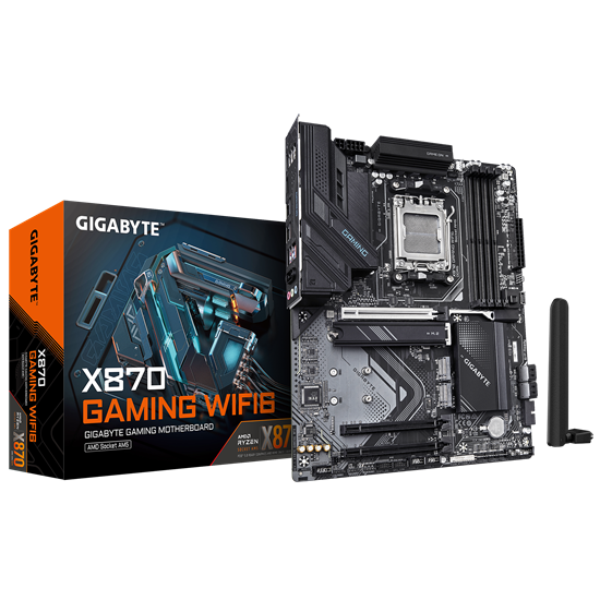 Pllakë Amë Gigabyte X870 GAMING WF6 / AM5 / X870 / DDR5 / ATX / DP / HDMI / Wi-Fi 6 / 2.5GbE LAN / USB4