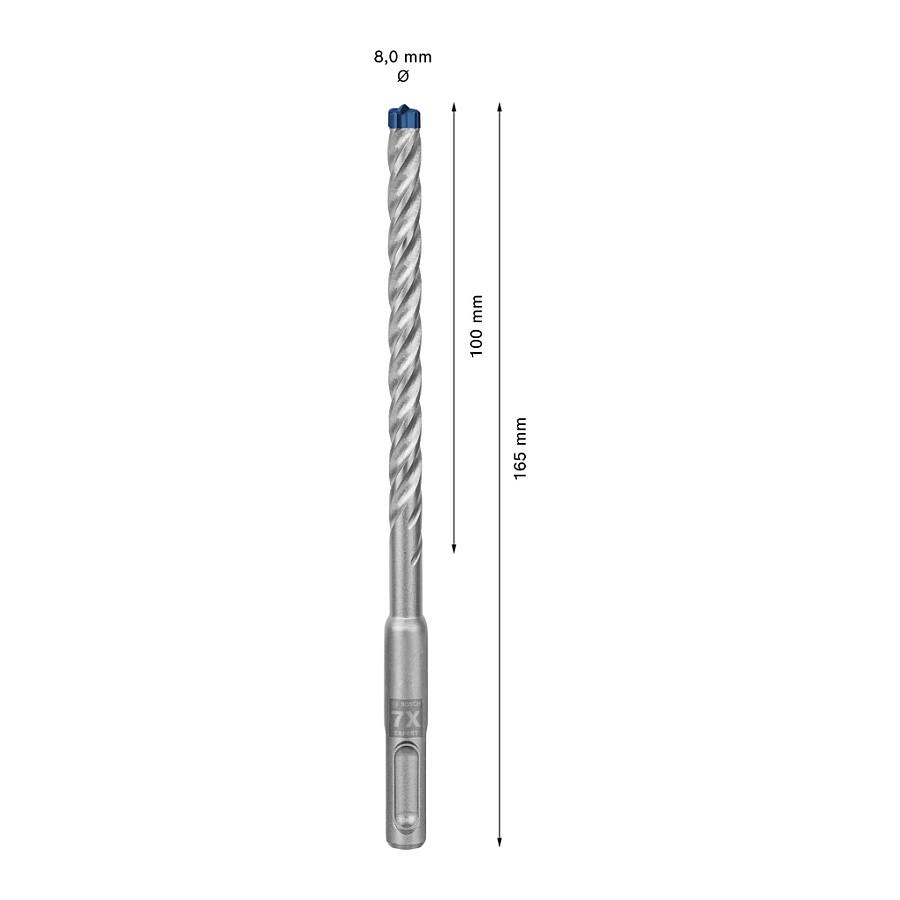 Svedër për Beton Bosch Expert SDS plus-7X, 8x100x165mm - Hiri - 2