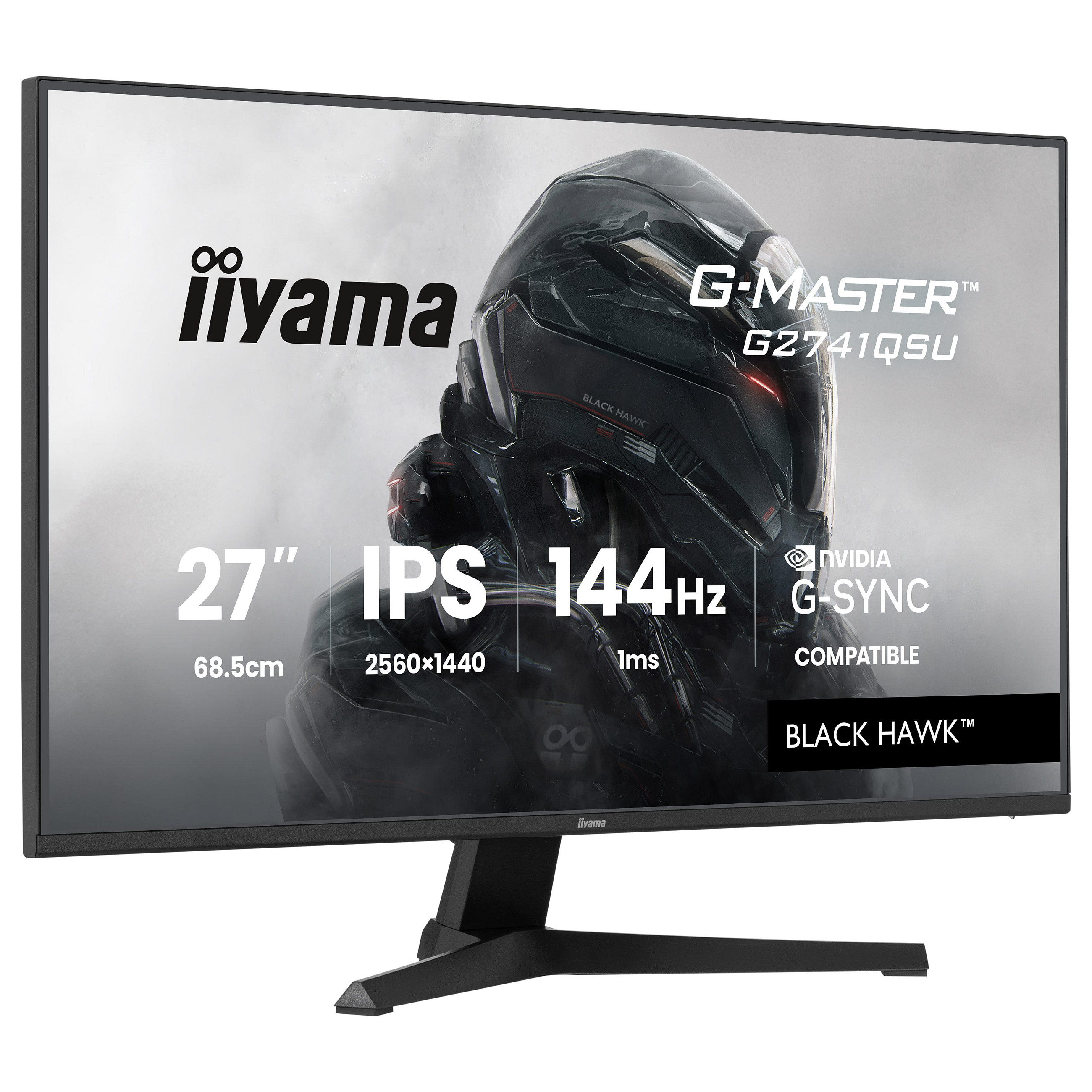 Monitor Gaming iiyama G-Master G2741QSU-B1 / 27"/ 4K Ultra HD IPS / QLED / 144 Hz / 1 ms / HDMI+USB+DP+HDCP - Zezë - 3