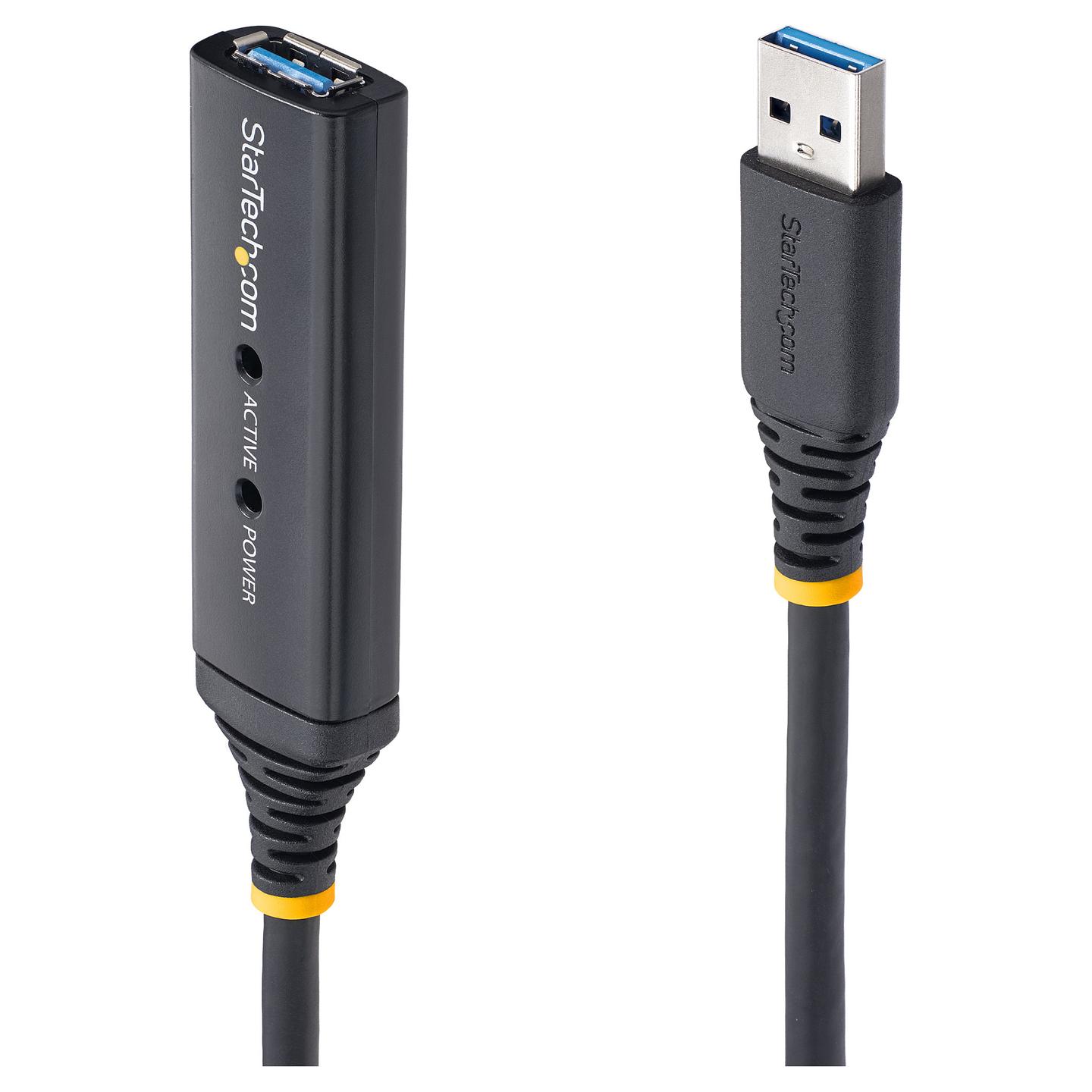 Kabllo USB StarTech.com USB3AAEXT5M, USB 3.0, USB-A Mashkull në USB-A Femër, 5Gbps, 5m, Zgjatuese Aktive - Zezë