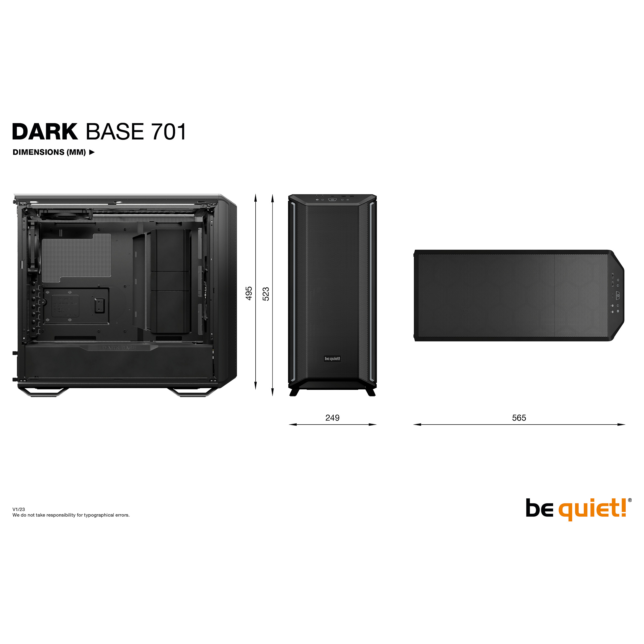Kasë Midi be quiet! Dark Base 701 – Zezë - 12