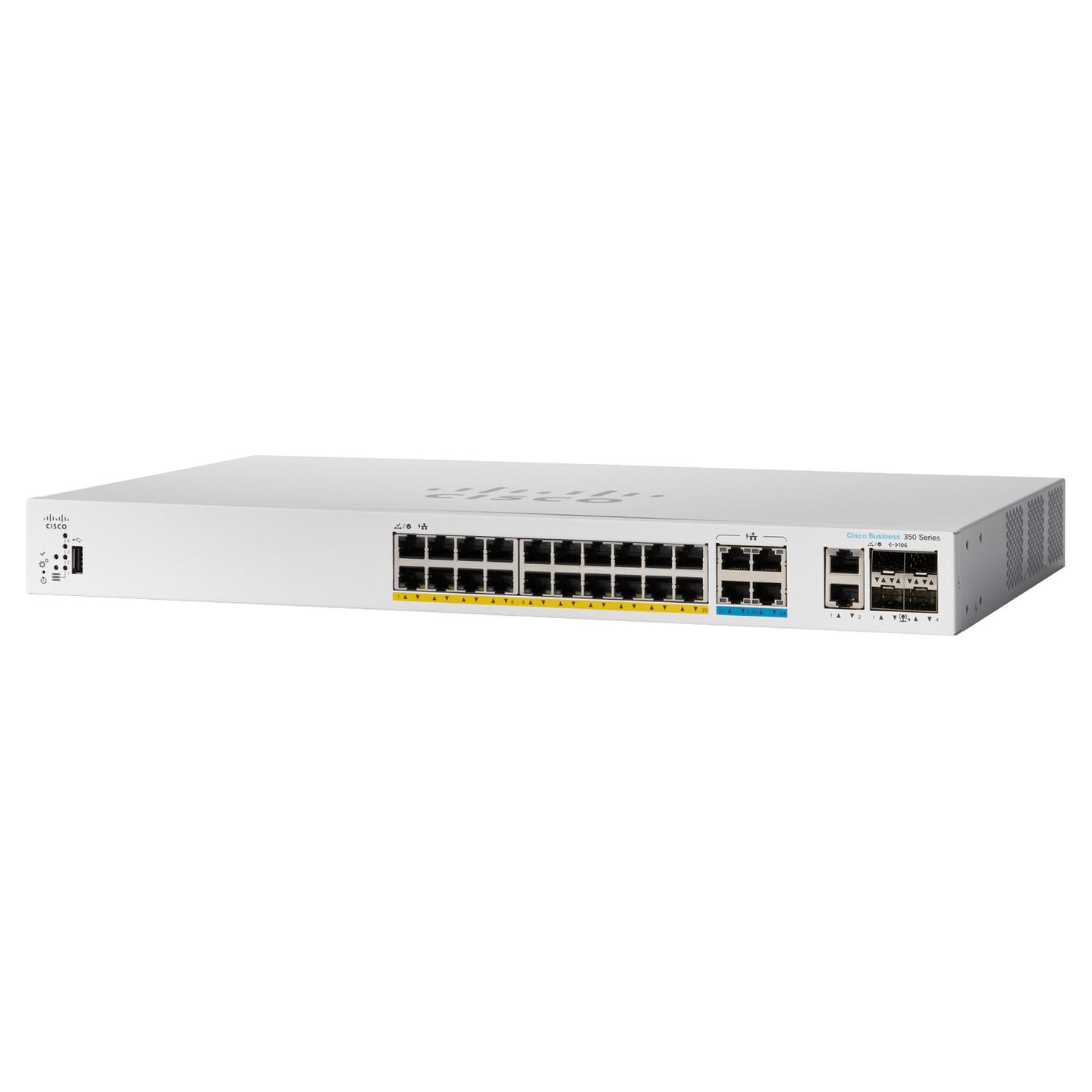 Switch Cisco Catalyst C1300-24MGP-4X, 16x Gigabit Ethernet PoE+, 8x 2.5GbE PoE+, 4x 10GbE SFP+, PoE 375W, Layer 3 Managed, Rackmount 1U - Hiri