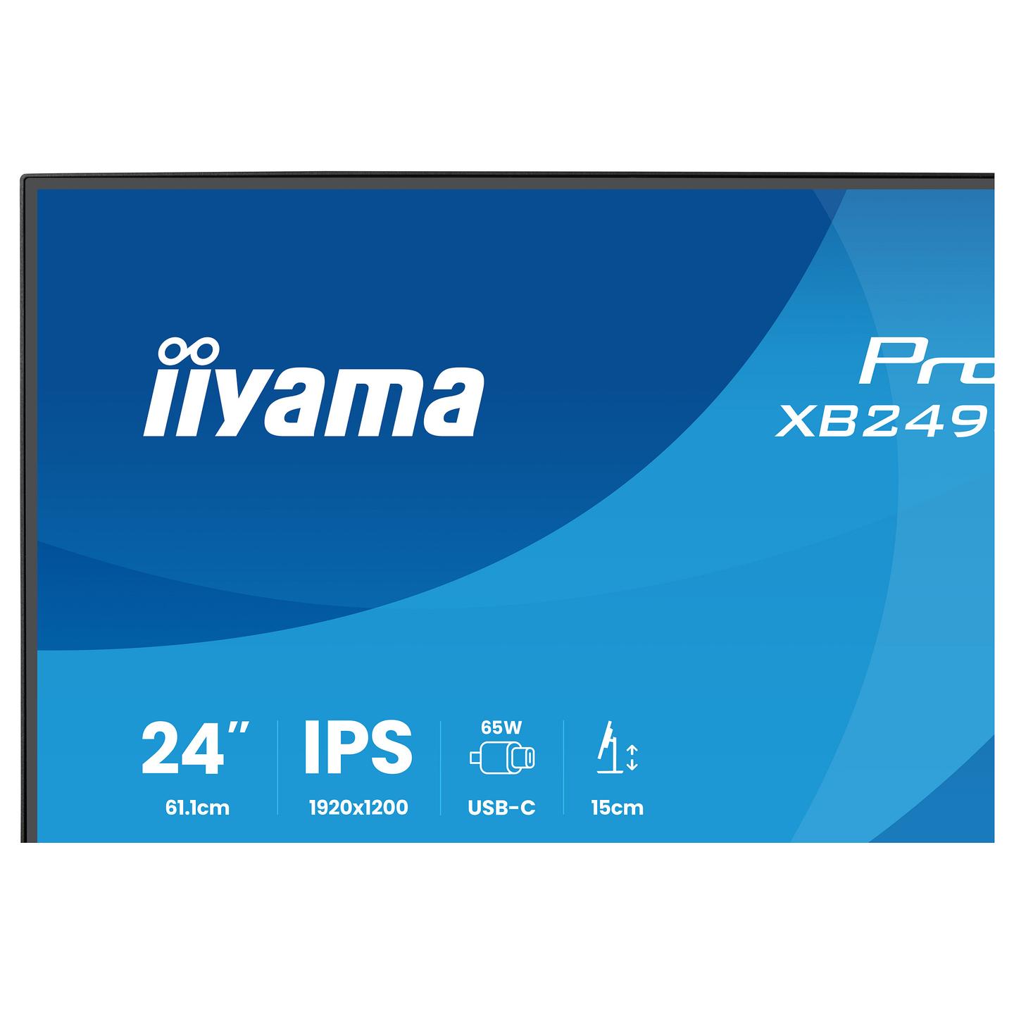 Monitor Iiyama ProLite XB2495WSC-B1 / 24.1″ / WUXGA IPS / 100 Hz / 4 ms / USB-C + DP + HDMI + USB Hub - Zezë - 11