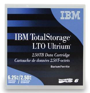 Kasetë LTO IBM Ultrium 6 / 00V7590 / 2.5TB / 6.25TB Compressed – Zezë