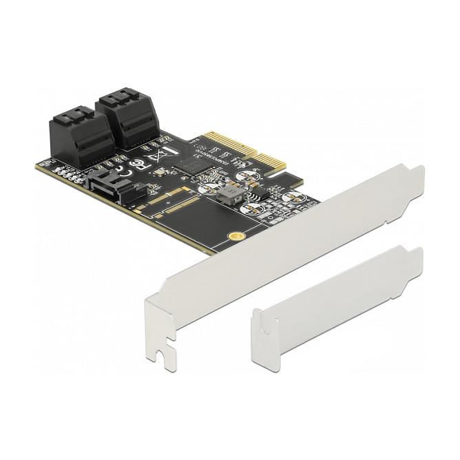 Kartë Zgjerimi PCI Express Delock 90395 / PCIe 3.0 x4 / 5x SATA 6Gbps / JMicron JMB585 / Low Profile