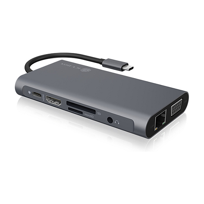 Docking Station ICY BOX IB‑DK4040‑CPD / 10‑in‑1 / PD 100W / 3xUSB-A / 1xUSB-C / 1xHDMI / 1xVGA – Zezë - 11