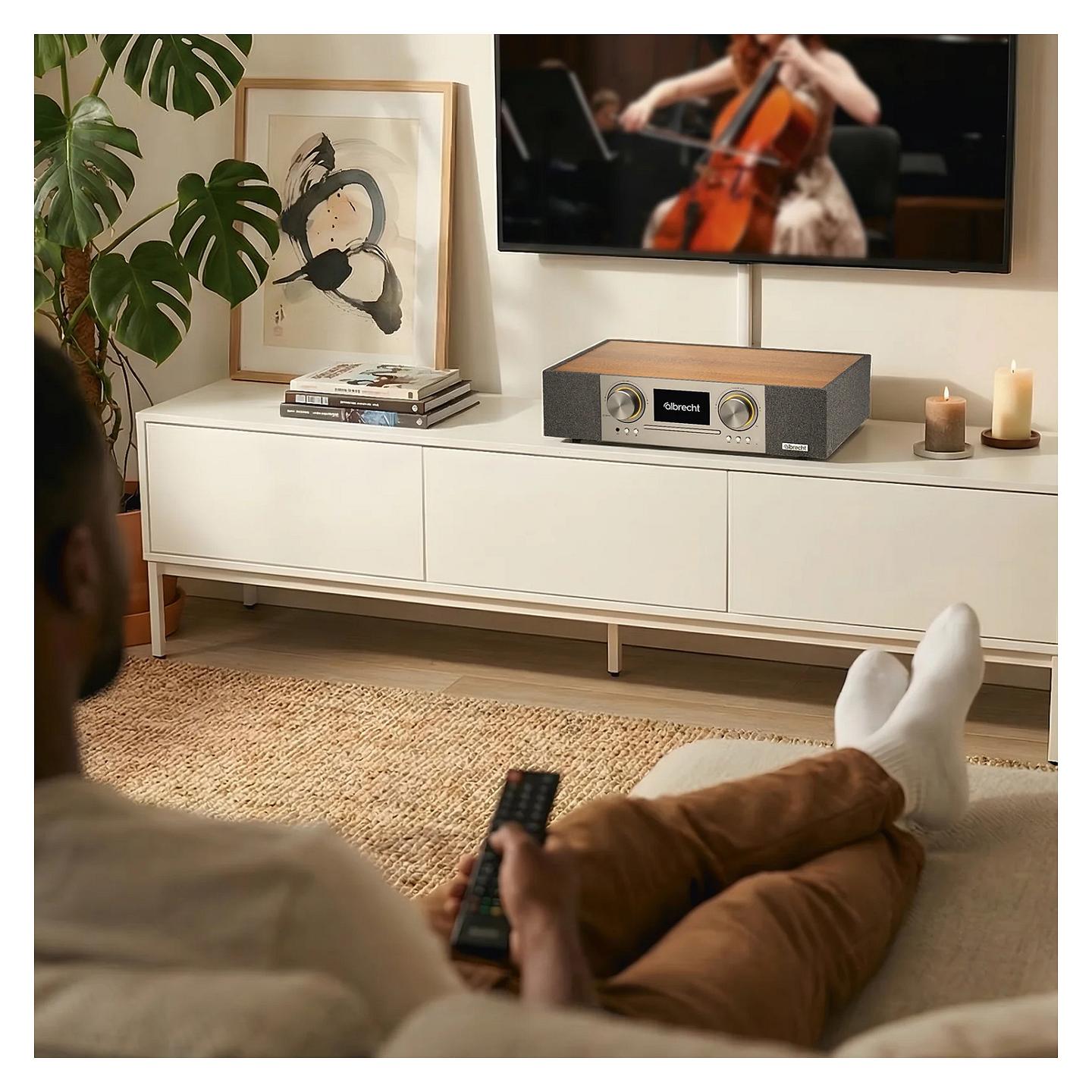 Radio Interneti Albrecht DR 1000, CD, DAB+, FM, Wi-Fi, Bluetooth, 30 W, Ekran LCD 4.3" – Kafe - 3