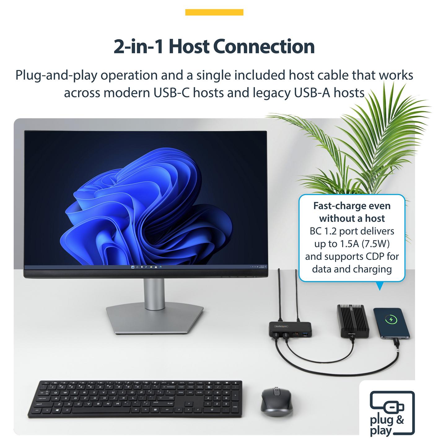 Hub StarTech.com 311UE-USB-HUB, 3x USB-A, 1x USB-C, 5Gbps, 36W - Zezë - 6