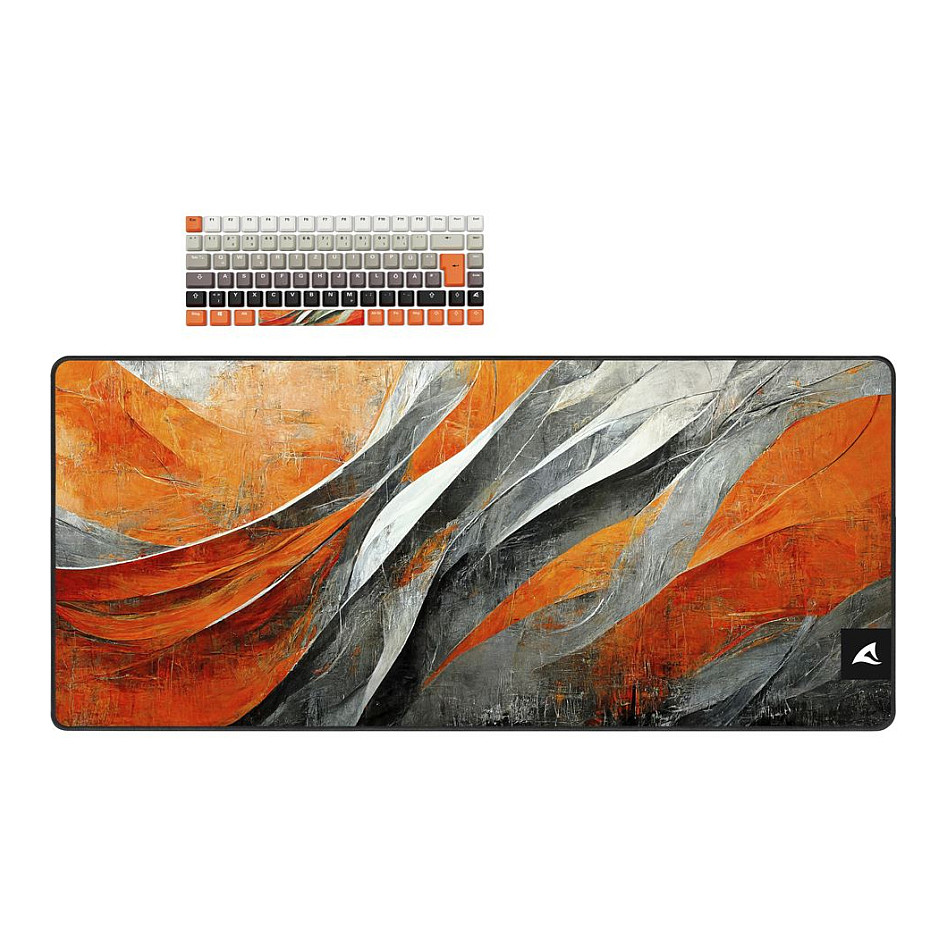 Set gaming Sharkoon SKILLER SGK50 S3 D6 / 85 keycaps PBT+Mauspad XXL 900 x 400 x 2.5mm - Portokalli / Gri - 1