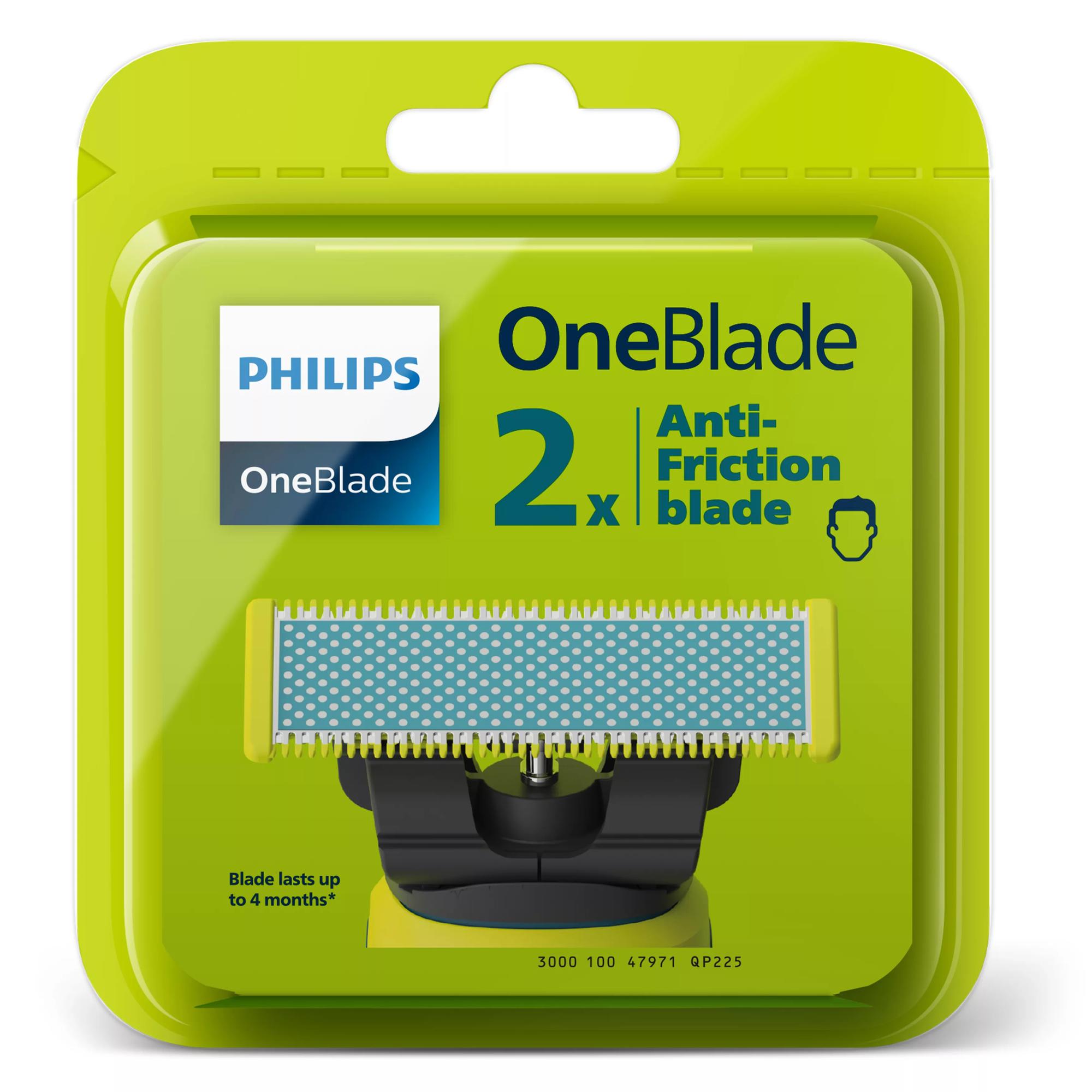 Koka zëvendësuese për makinë rroje Philips OneBlade QP225/50 /2 copë – Blu/Jes­hile - 3