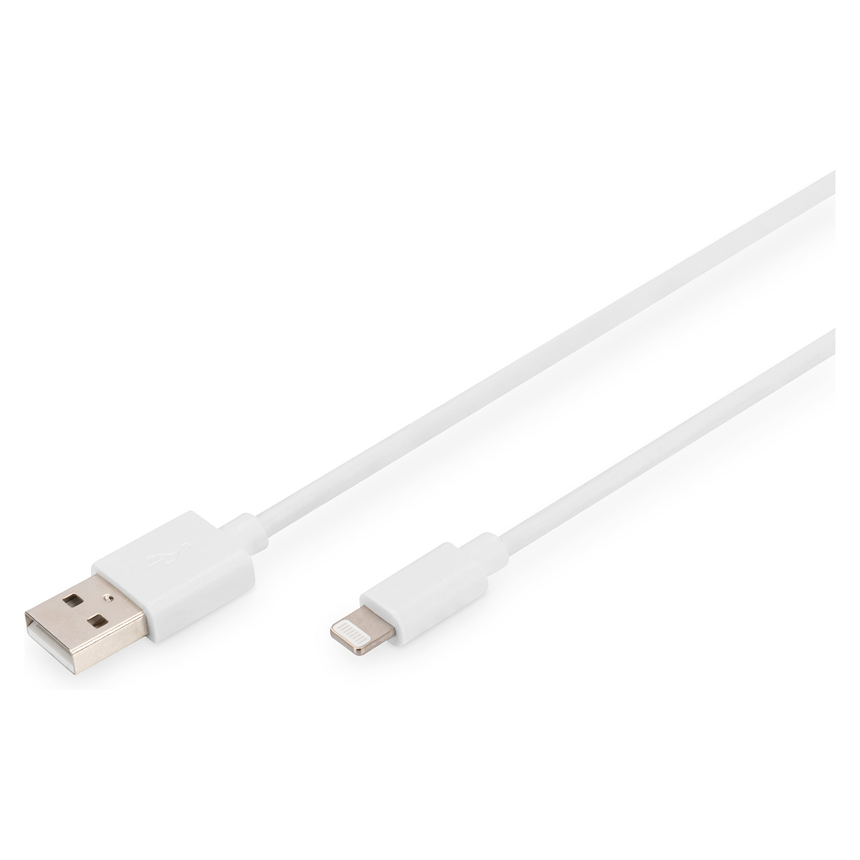 Kabllo USB  DIGITUS 2.0 Typ‑A në Lightning (M/M) MFI / 2m - Bardhë - 1