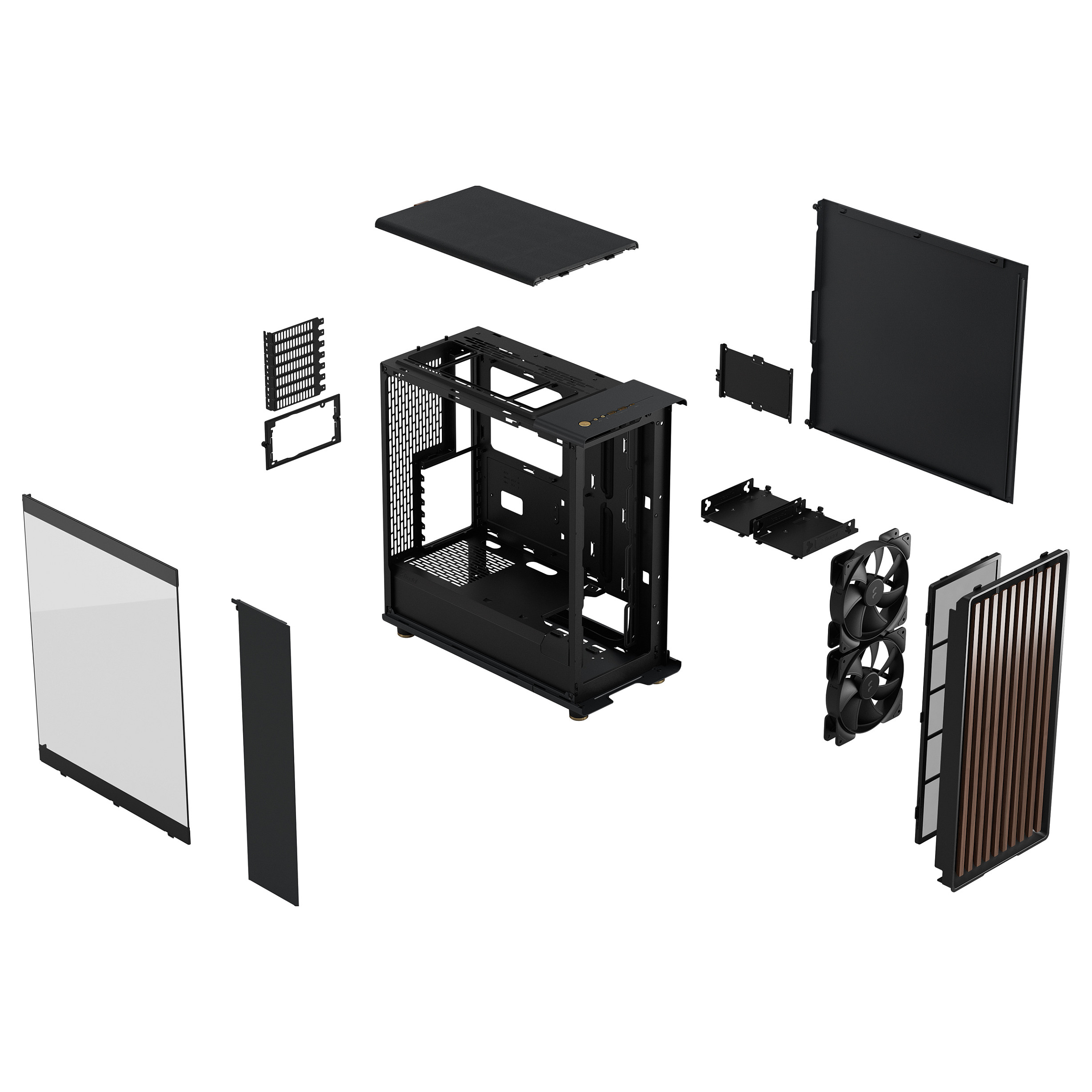 Kasë Fractal Design North Charcoal Window Clear Midi Tower - Zezë - 8