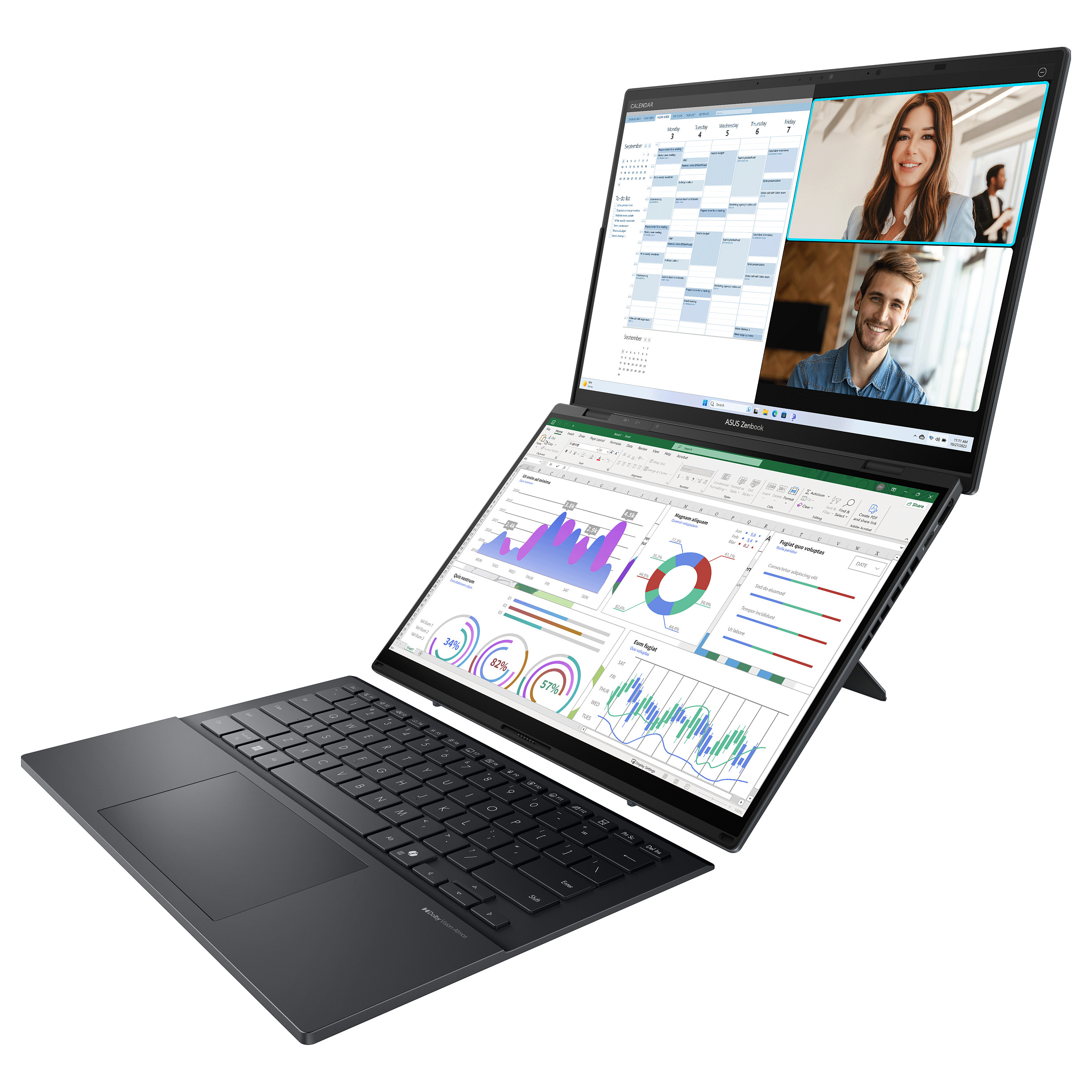 Laptop ASUS Zenbook Duo UX8406CA-QL194W / Ultra 9-285H / 32GB LPDDR5x / 1TB / 14" WUXGA OLED Touch 60Hz / Intel Arc 140T / DE  - Gri - 3