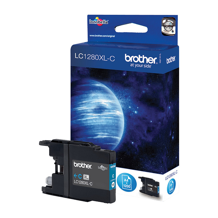 INK Brother LC-1280XLC deri në kapacitet standard sipas ISO/IEC 24711 - Blu - 1