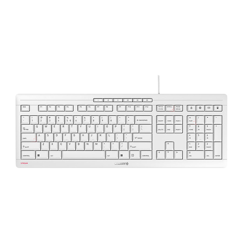 Tastierë me kabllo Contour Design STREAM / QWERTY / 104 Taste / Mekanike / USB - Bardhë