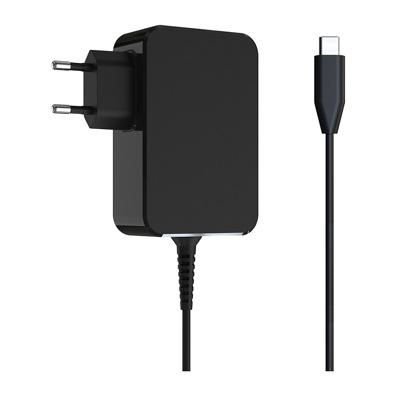 Adapter për Laptop LC-Power LC-NB-GAN-65-C / 65W / USB Type-C PD / GaN - Zezë - 2