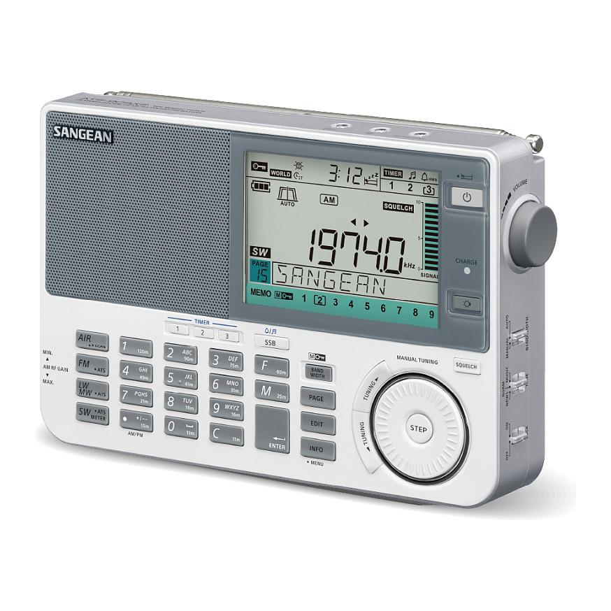 Radio portative Sangean ATS-909X2, AM, FM, LW, SW, ekran LCD, dalje kufjesh 3.5 mm - Bardhë - 2