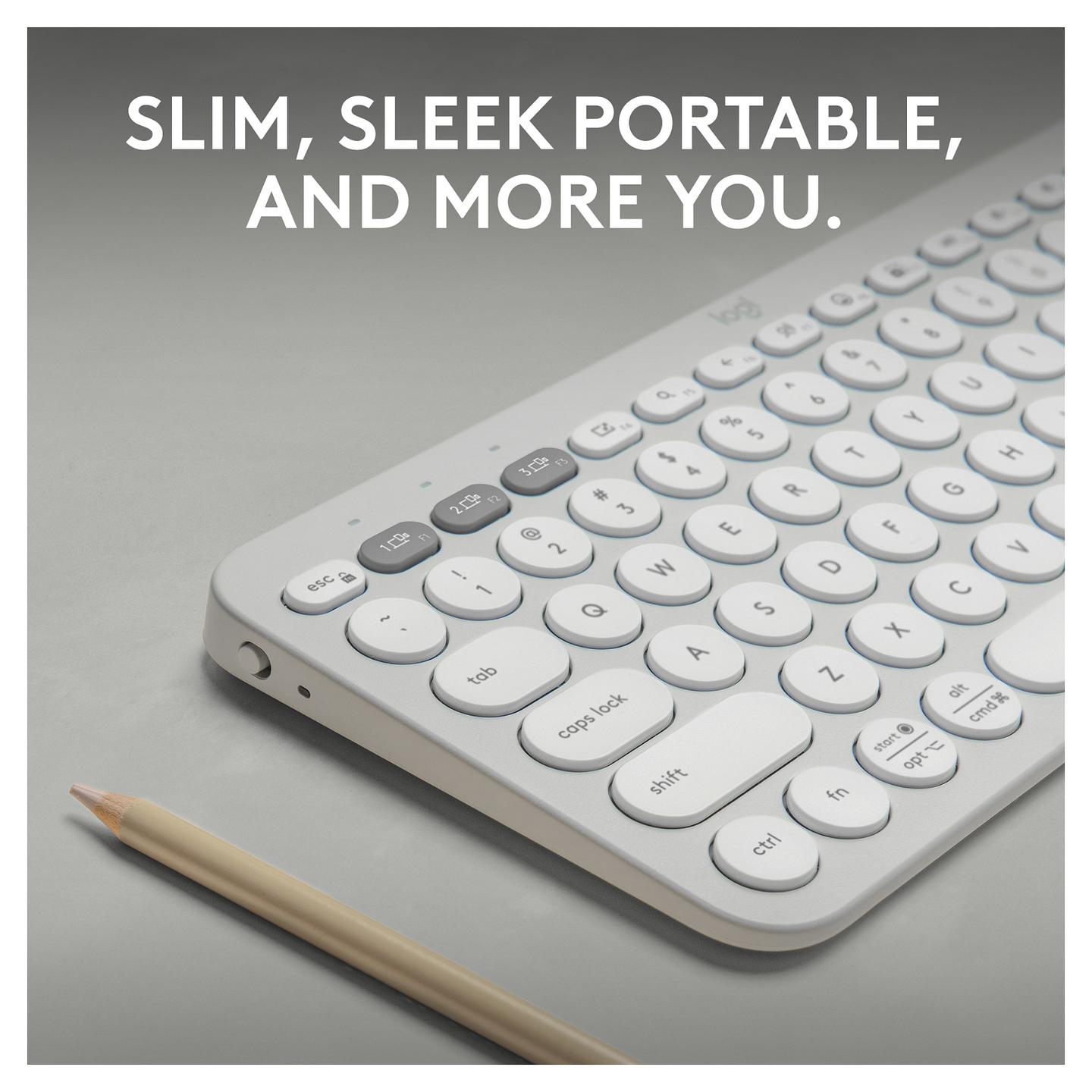 Tastierë pa kabllo Logitech Pebble Keys 2 K380s, Bluetooth, 10 Taste të Personalizueshme - Bardhë - 11