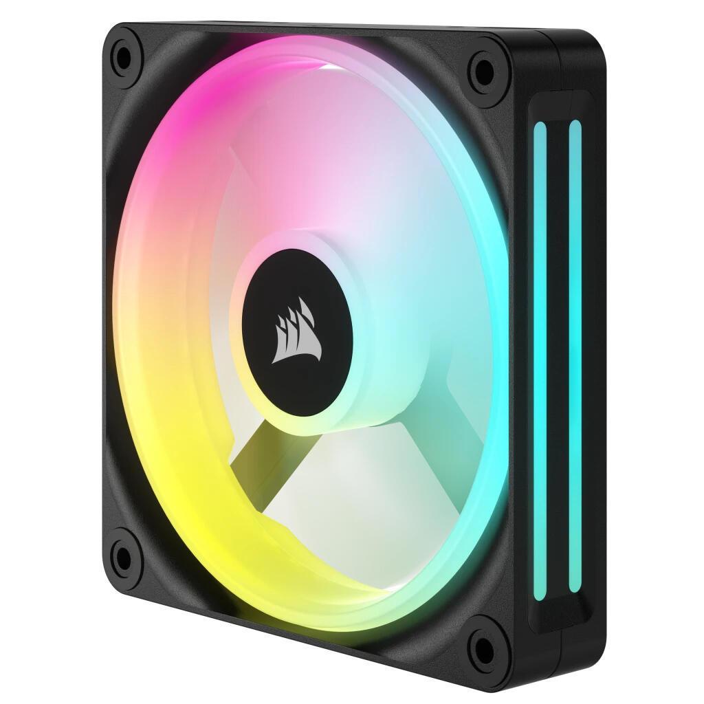 Ftohës për Kasë Corsair iCUE LINK QX120 RGB / 120mm / PWM / 400–2400 RPM / 63.1 CFM / 3.8 mmH₂O / RGB – Zezë - 2