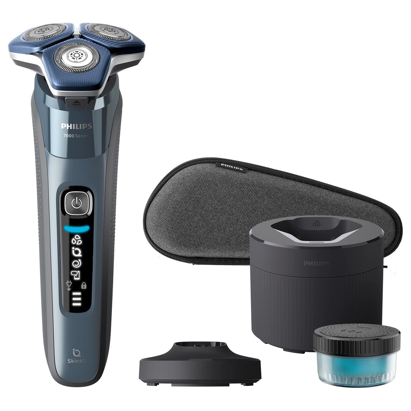 Makinë e rrojës Philips Series 7000 S7882/55 / SkinIQ / 45 SteelPrecision / 360-D Flex / Bluetooth / Wet & Dry / 60 Min – Blu/Argjend - 3