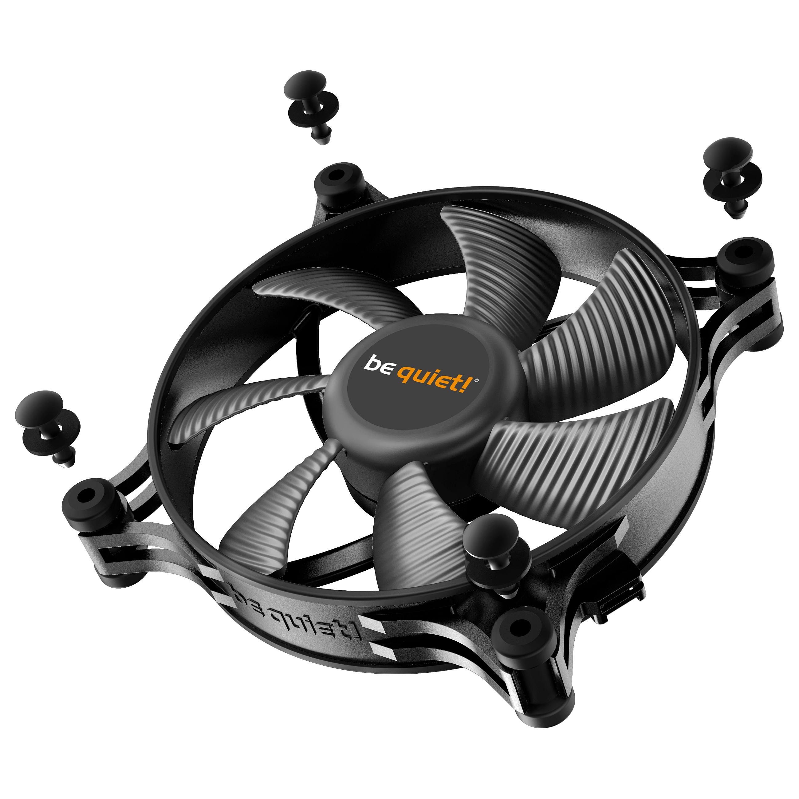 Ftohës për Kasë be quiet! Shadow Wings 2 / 120mm / 25mm / 1100 RPM / PWM / 38.5 CFM / 0.82 mmH₂O – Zezë - 4